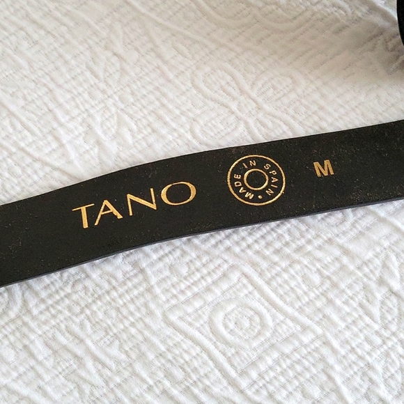 Tano Black Belt With Round Buckle from Spain - M - Picture 3 of 6